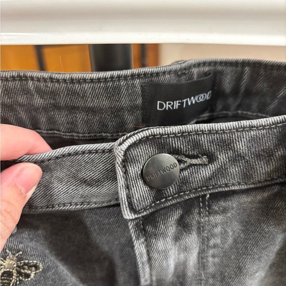 DRIFTWOOD Black Bee Embroidered Jeans - Picture 2 of 5
